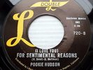 POOKIE HUDSON doowop NearMINT 45 Miracles For Sentimental Reasons Double L FM539