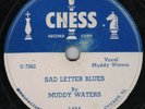 78 RPM Muddy Waters, Your Gonna Need My Help/Sad Letter Blues, Chess, F/P