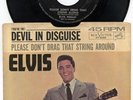 Very Rare Elvis 45 & Pic Sleeve - Please Don't Drag That String Along - MISPRINT