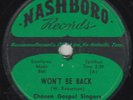 Male Group Harmony Black Gospel 78 - Chosen Gospel Singers - Won't Be Back -HEAR