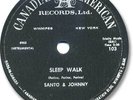 Super Rare 1959 SANTO & JOHNNY Rock'n Roll 78 RPM Record. Sleep Walk