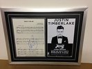Justin Timberlake Hand Signed/Autographed Songsheet with a Poster and COA