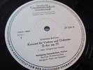 DGG LP TEST WHITE LABEL - SCHNEIDERHAN - BRAHMS Violin CONCERTO Paul van Kempen