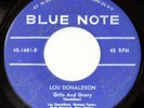 VG+ Original Blue Note 45 by LOU DONALDSON Grits And Gravy / Herman's Mambo RVG