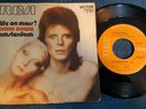 UNIQUE PICTURE SLEEVE DAVID BOWIE LIFE ON MARS vs AMSTERDAM 1973 ITA ORANGE RCA