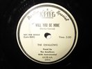 THE SWALLOWS will you be mine / dearest PROMO 78 RPM KING 1951 FIRST RECORD V+