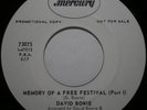 David Bowie Memory Of A Free Festival RARE PROMO Mercury 73075          LISTEN