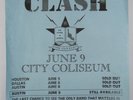 The Clash Original Vintage Official 82 US Combat Rock Tour Poster Flyer Handbill