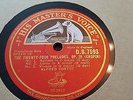 CHOPIN TWENTY FOUR PRELUDES OP 28 ALFRED CORTOT HMV DB7593-7596
