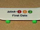 BLINK 182 First Date 2001 promo only Finger Skateboard GREEN wheels