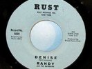 RANDY AND THE RAINBOWS - DENISE - RUST 1ST PRESS BLUE LABEL DOO WOP 45