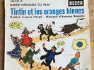 45 tr very rare TINTIN ORANGES BLEUES Hergé Bande Originale Film kuifje decca