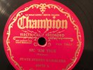 Champion 40070 State Street Ramblers SOUTH AFRICA/Sic'm Tige 1930  E+ ROY PALMER