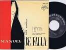 HENRI HONEGGER De Falla Suite Española Danish EP Metronome MCEP 3014 NM-