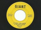 Rare Northern Soul Mike & Ray 'If Only You Knew' Giant Label 45 G+