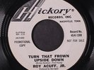 ROY ACUFF, JR.: Turn That Frown Upside Down 45 (dj, wol, Mickey Newbury tune)