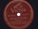 Donald Dickson on 78 rpm Victor 18357: Cyrano de Bergerac/Don Carlo arias