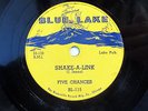 FIVE CHANCES-SHAKE-A-LINK /ALL I WANT ON BLUE LAKE R&B DOO WOP SOUL 78RPM-EX