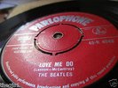 Beatles Love Me Do.Orig UK Parlophone  red label 7inch 45 quality copy  EX con
