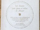 MOZART LILI KRAUS WILLI BOSKOVSKY SONATES POUR PIANO ET VIOLON DF 123-124 FRENCH