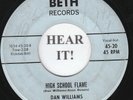 Dan Williams and The Freelancers TEEN 45 (Beth 20) High school Flame/ Why  RARE