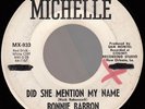RONNIE BARRON Did She Mention My Name NEW ORLEANS NORTHERN SOUL 45 *hear*