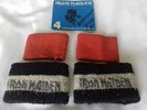 IRON MAIDEN - STEVE HARRIS, ADRIAN SMITH SWEATBANDS & BACKSTAGE PASS 1986 RARE