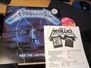 2 LP VINYL RECORD-METALLICA-RIDE THE LIGHTNING-DIRECT METAL MASTERED-FLYER-G/F