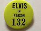 ELVIS PRESLEY- RARE BACK STAGE BADGE FOR ELVIS IN PERSON-WITH THE DAILY CODE