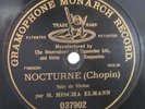 VIOLIN 78 RPM MISCHA ELMAN CHOPIN BRUILL - RECORDED 1906 - GRAMOPHONE MONARCH