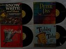 DISNEY Orig Mono 4LP Peter Pan Snow White Tubby The Tuba Doctor Dolittle VG+