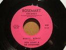 DON COVAY & The Goodtimers - Mercy, Mercy    ROSEMARK 801 - 45rpm   JIMI HENDRIX
