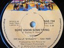 KISS- SOUTH AFRICA 45-SURE KNOW SOMETHING / DIRTY LIVIN'-7 SINGLE-EXC