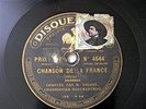 Bruant Chanson de la France & Serrez les Rangs Disque Pathe 27 cm 