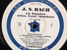 FRITZ LEHMANN - KREBS - FISCHER DIESKAU - BACH St Matthieu - DF Box 4Lp's -