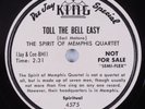 Black Gospel 78 SPIRIT OF MEMPHIS QUARTET Toll The Bell Easy KING HEAR dj copy