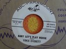 VINCE EVERETT Baby Let's Play House 45 rpm WHITE LABEL PROMO ABC-Paramount 1963