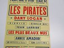 Affiche Concert Originale: LES PIRATES / DANY LOGAN, 1962 ,  NICE