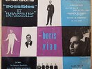 BORIS VIAN CHANSONS POSSIBLES ET IMPOSSIBLES Hyper Rare French 10' PHILIPS BIEM