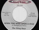 STING REYS - Crazy Town 101 - When You Wish Upon a Star - 1964 DOO-WOP 45 VG/VG+