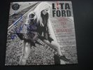 SIGNED LITA FORD LIVING LIKE A RUNAWAY LP RECORD RED COLOR VINYL