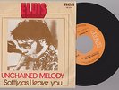 ELVIS PRESLEY - UNCHAINED MELODY LIVE -  BELGIAN ONLY PS 45 READ