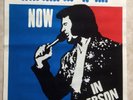 ELVIS PRESLEY-RARE AND MINT MINUS STUNNING OIL CLOTH BANNER-WOW-IN PERSON