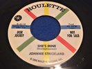 JOHNNIE STRICKLAND: She's Mine / You've Got What It Takes PROMO 45 ROCKABILLY