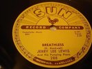 ROCKABILLY SUN 288 JERRY LEE LEWIS Breathless / Down The Line 78RPM CLEAN