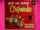 THE CHIPMUNKS - Let's All Sing With - super clean STEREO Vinyl LP - Liberty 7132