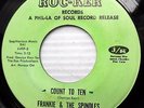 FRANKIE & THE SPINDLES sweet soul 45 COUNT TO TEN  HANDWRITING ON THE WALL JR512