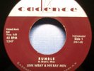 Link Wray & His Ray Men - Rumble - 1958 NM Instrumental 45 on Cadence