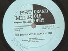 PET MILK GRAND OLE OPRY #205 / 206 JUNE CARTER / PORTER WAGGONER Radio Show 1960