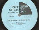PET MILK GRAND OLE OPRY #207 / 208 JORDANAIRES/HANK SNOW/GRAMMER/DRUSKY Radio